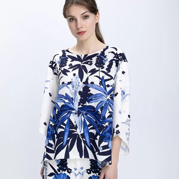 Diana D Diana D Γυναικεία Μπλούζα Με Φλοράλ Σχέδιο Relaxed Fit