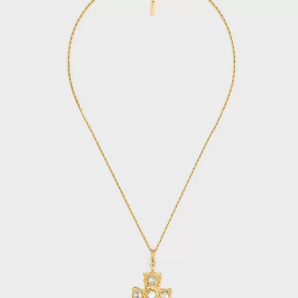 Nali Nali Γυναικείο Κολιέ Με Σταυρό Και Ζιργκόν