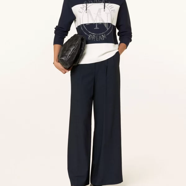 Monari Monari Γυναικείο Πλεκτό Βαμβακερό Με Κουκούλα Και Logo Print