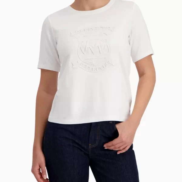 Monari Monari Γυναικείο T-Shirt Με Ανάγλυφο Logo