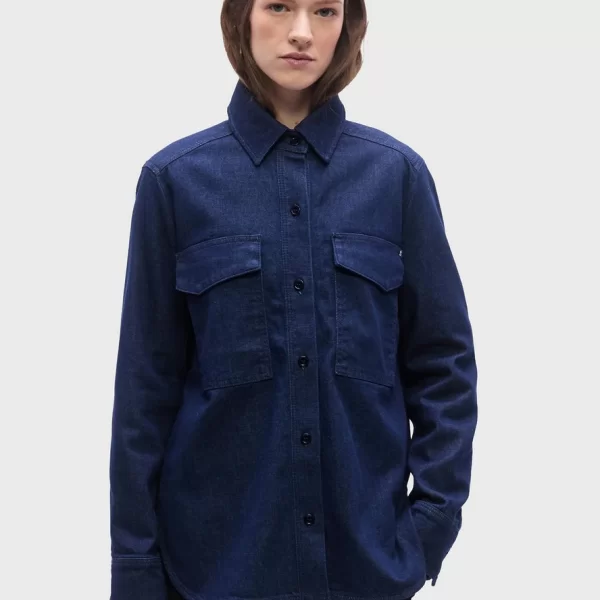 Boss Boss Γυναικείο Πουκάμισο Regular Fit Με Italian Stretch Denim