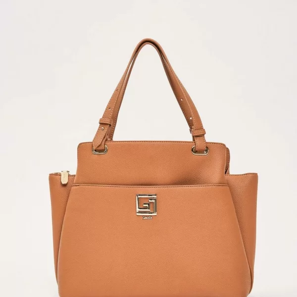 Gaudi Gaudi Γυναικεία Τσάντα Top Handle Με Εξωτερική Τσέπη Και Λουράκι Ώμου