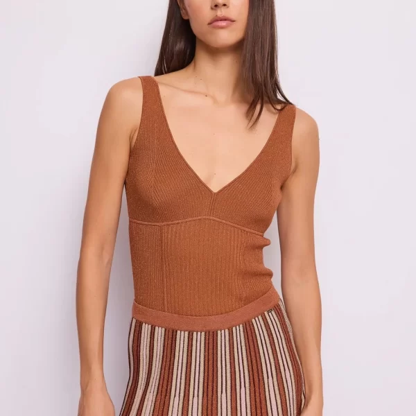 Gaudi Gaudi Γυναικείο Top Με V Λαιμόκοψη Και Lurex