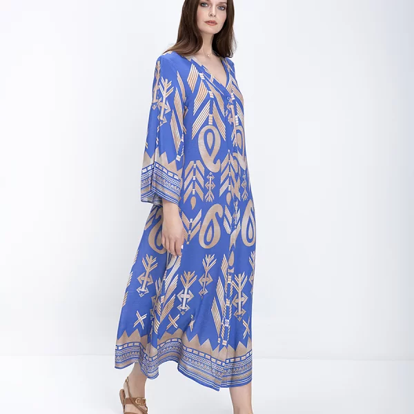 ANONYME Anonyme Γυναικείο Φόρεμα Maxi Με Γεωμετρικό Print Loose Fit