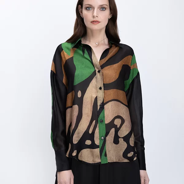 ANONYME Anonyme Γυναικείο Πουκάμισο Με Abstract Σχέδιο Και Κλασικό Γιακά