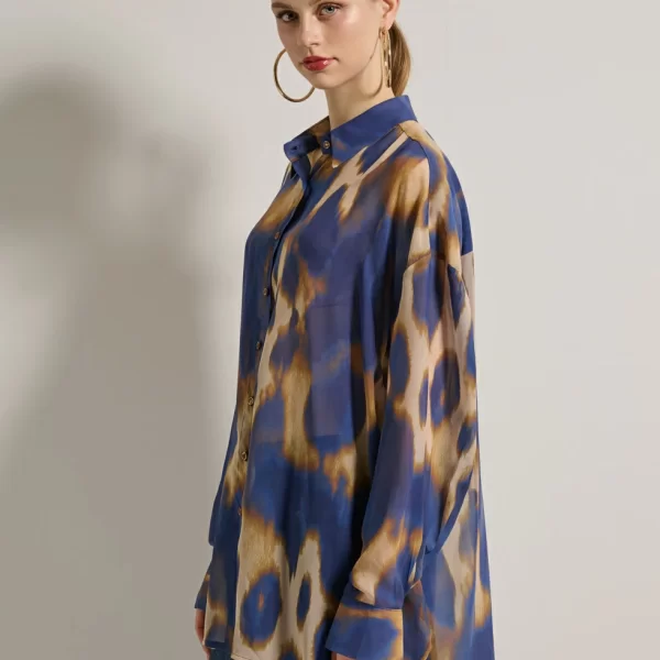Εμπριμέ πουκάμισο oversize