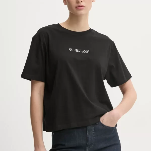 κοντομάνικη boxy fit με κέντημα Guess