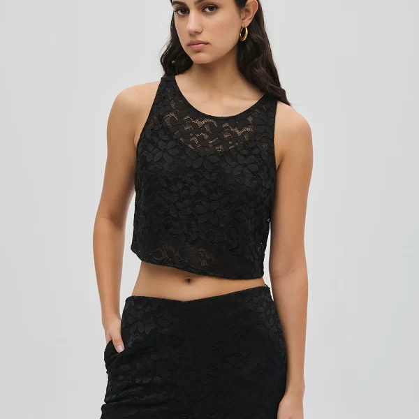 Δαντελένιο cropped top