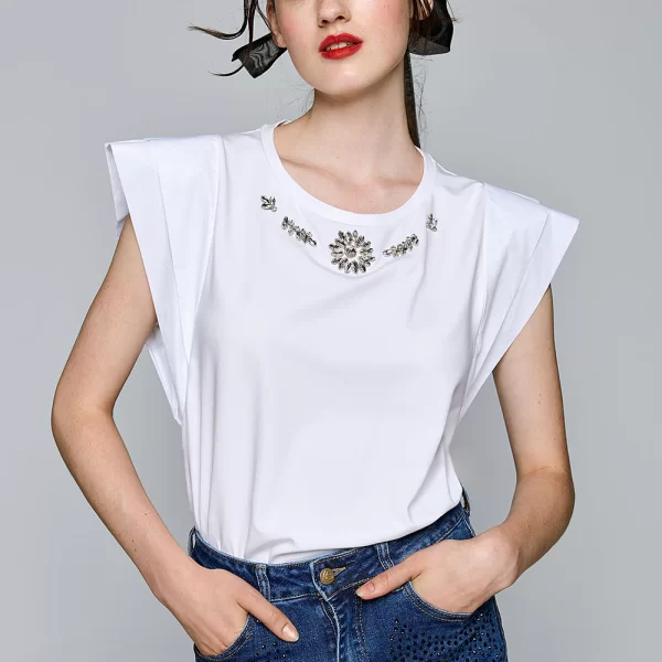 Cinderella Μπλούζα με κολιέ και στρας Μαύρο