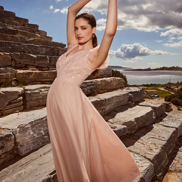 DESIREE Μίντι τούλινο φόρεμα με πούπουλα