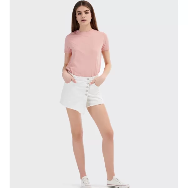 Alcott Donna (Italy) Λευκό τζίν σορτσάκι