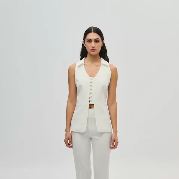 DEJAVU Μακρύ γιλέκο με ιδιαίτερο κλείσιμο