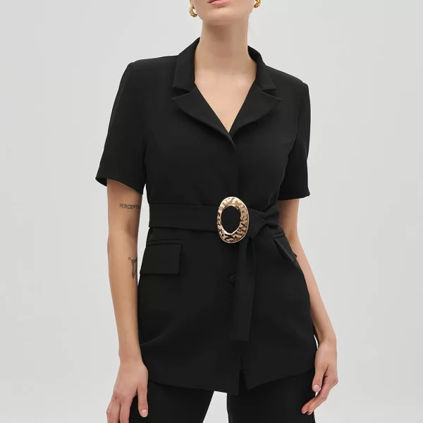 DEJAVU Κοντομάνικο σακάκι με ζώνη