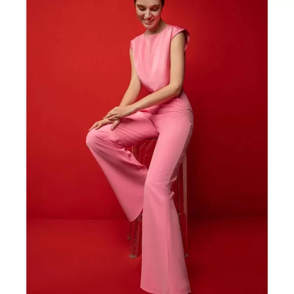 DESIREE Ρόζ ψηλόμεσο παντελόνι