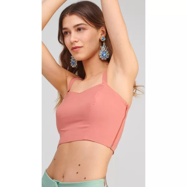 Κοραλί εξώπλατο cropped top