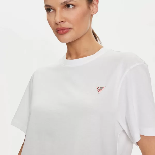 Guess Jeans Woman Guess κοντομάνικη με κέντημα patch iconic triangle