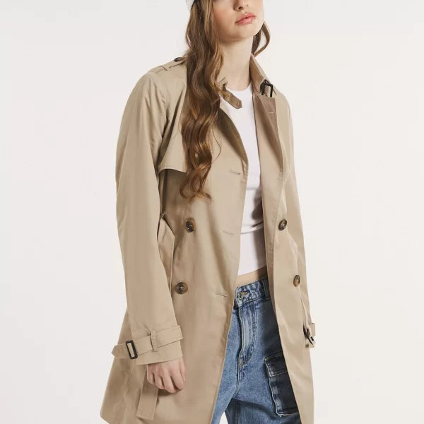 Alcott Donna (Italy) Μακριά καμπαρντίνα με ζώνη και τσέπες