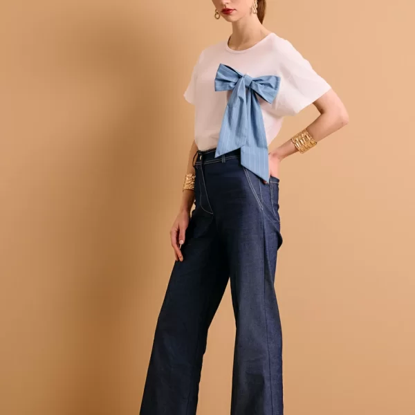 DESIREE Ψηλόμεσο παντελόνι τύπου denim