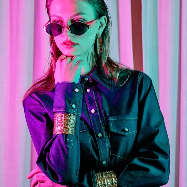 DESIREE Τζιν πουκάμισο με τσέπες