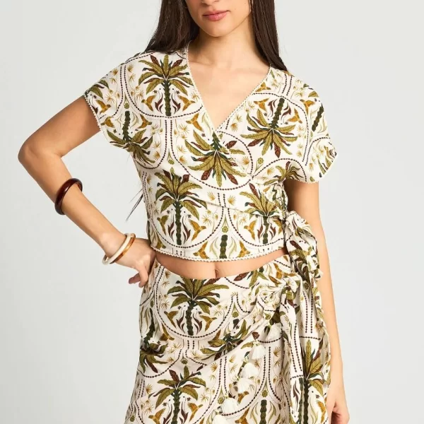 FUNKY BUDDHA Funky Buddha Γυναικείο Κρουαζέ Top FBL013-112-17 Λαδί