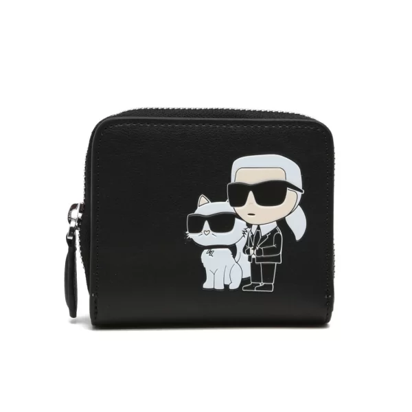 Karl Lagerfeld Karl Lagerfeld Δερμάτινο Πορτοφόλι Μαύρο