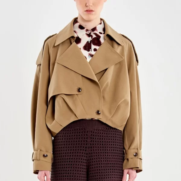 VICOLO Vicolo Cropped Τζάκετ Cinzia Μπεζ Μπέζ