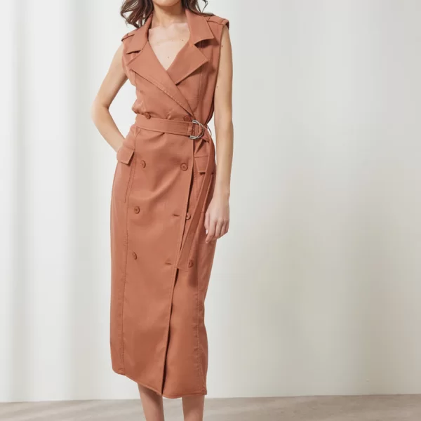 Enzzo Φόρεμα Lilith - Κεραμιδί