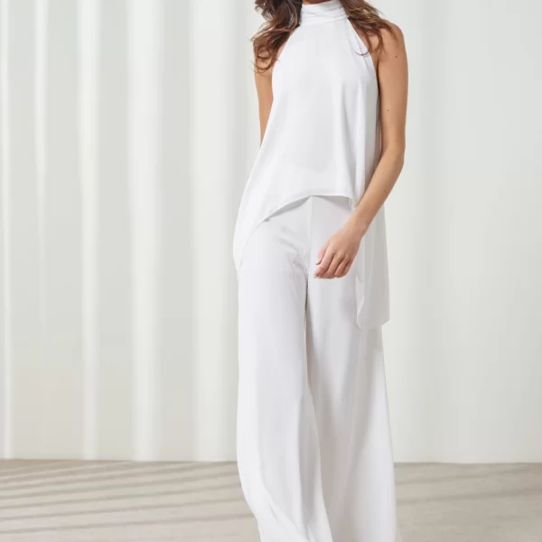 Enzzo Παντελόνα Aila - Λευκό