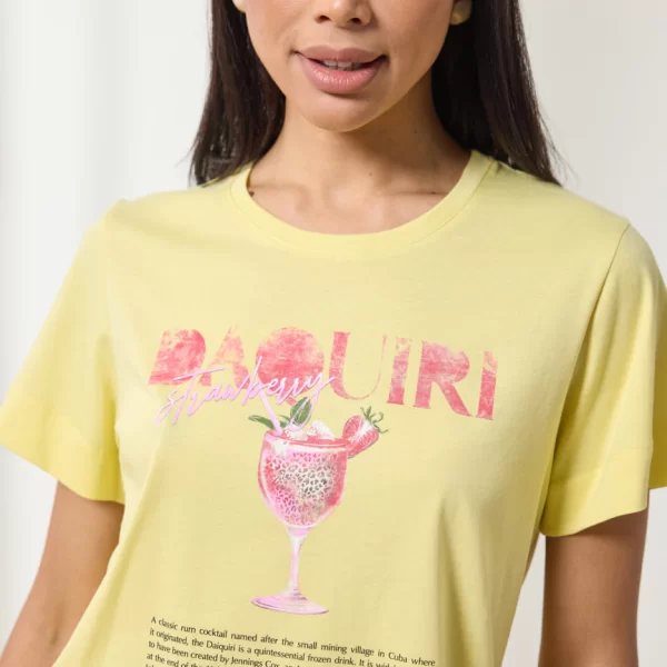 ENZZO Enzzo T-shirt Daquiri - Κίτρινο