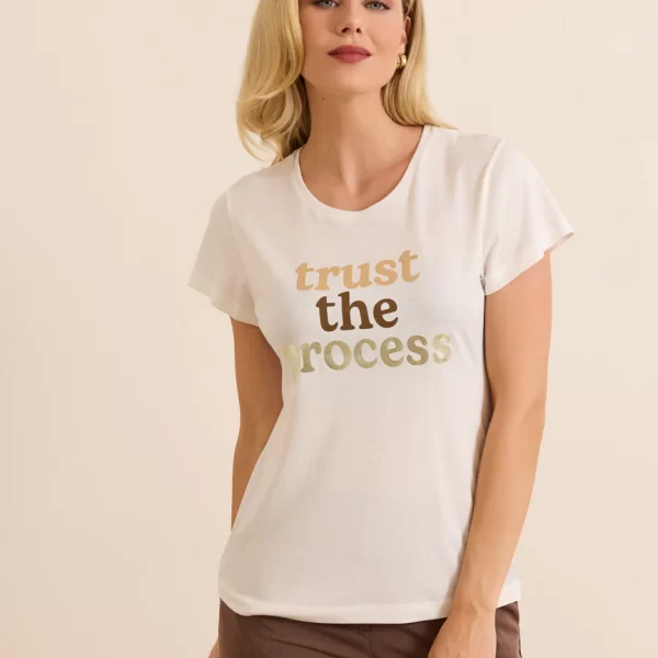 Enzzo T-shirt Katy - Εκρού