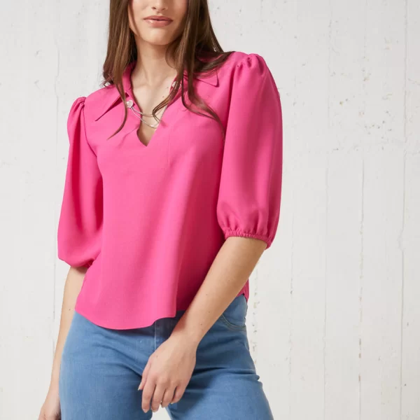 ENZZO Enzzo Μπλούζα Meira - Φούξια