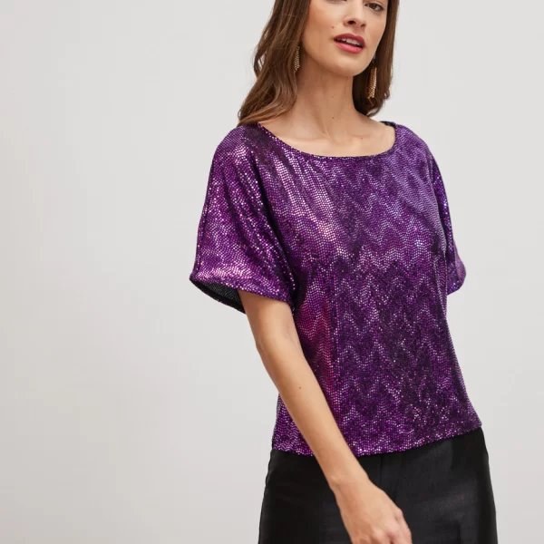 Enzzo Μπλούζα Karolina - Μοβ