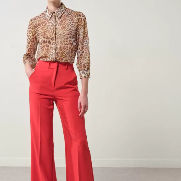 ENZZO Enzzo Παντελόνα Paloma - Dark Coral