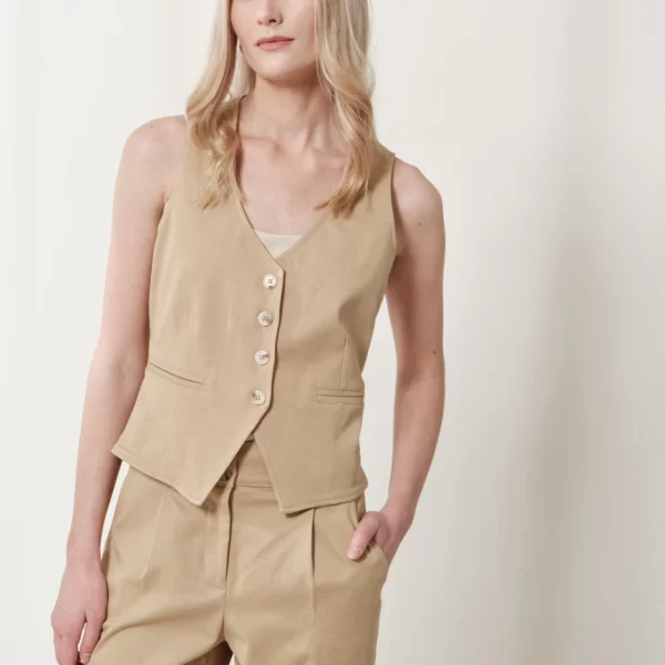 ENZZO Enzzo Γιλέκο Coralie - Μπεζ