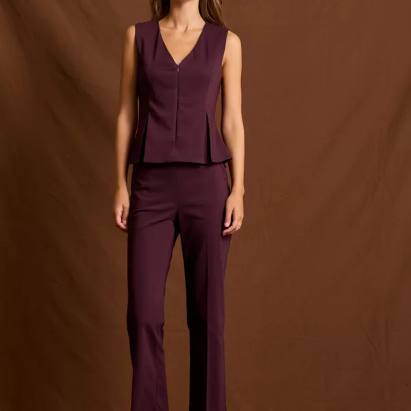 ENZZO Enzzo Παντελόνι Alena - Μελιτζανί