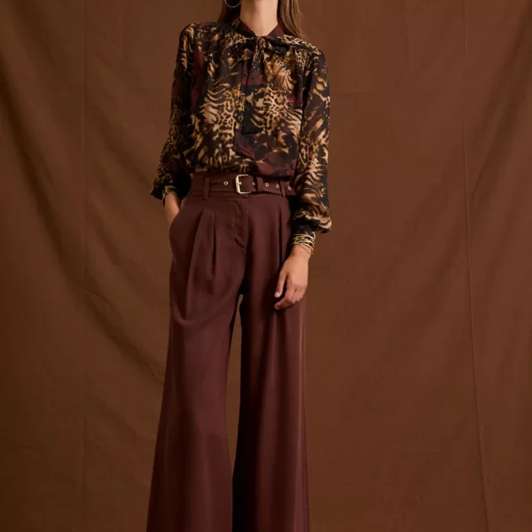 ENZZO Enzzo Παντελόνα Mina - Choco