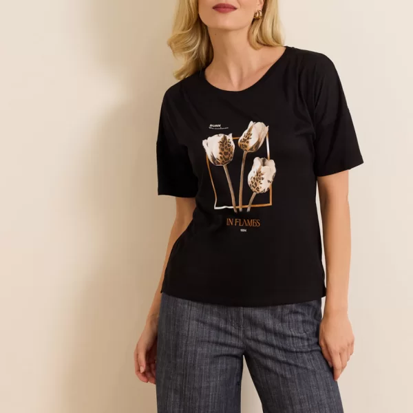 Enzzo T-shirt Kellie - Μαύρο