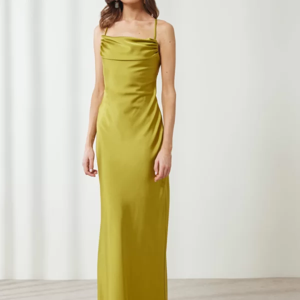 Enzzo Φόρεμα Natasha - Dusty Lime