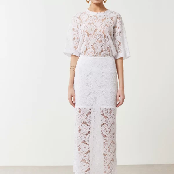 Enzzo Φούστα Belle - Λευκό