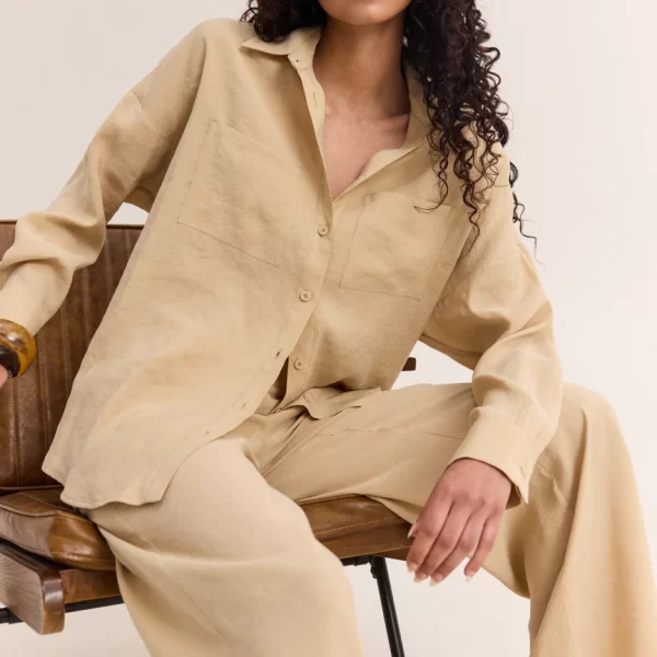 Enzzo Πουκάμισο Stefan - Μπεζ