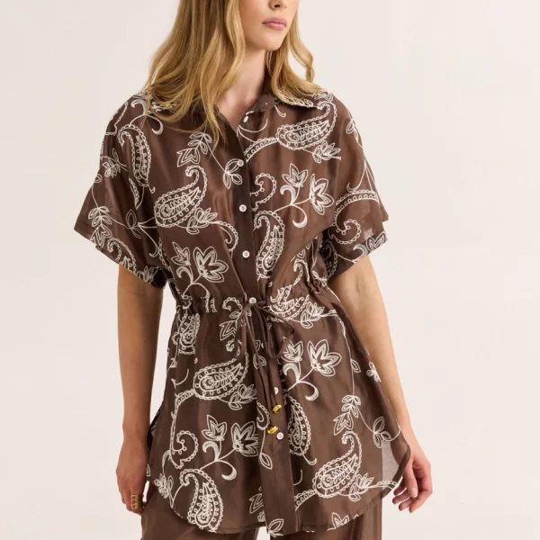 Enzzo Πουκάμισο Ronny - Καφέ