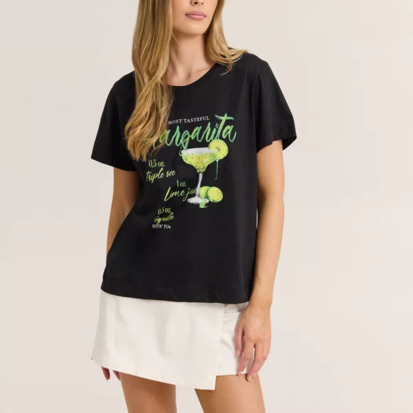 ENZZO Enzzo T-shirt Margarita - Μαύρο
