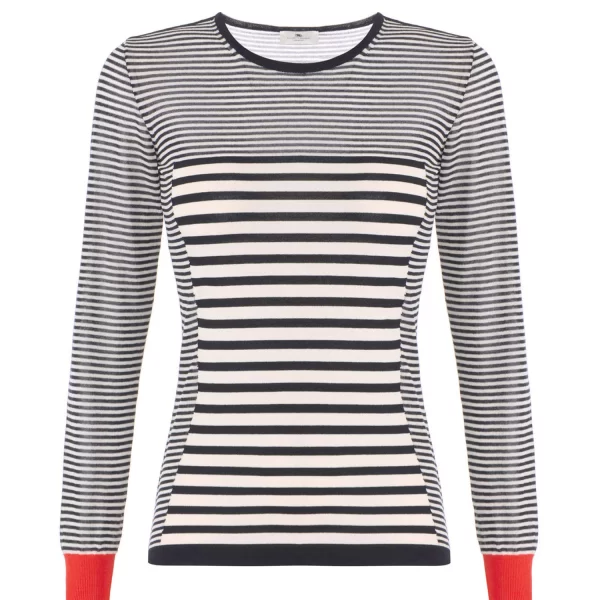 ELISABETTA FRANCHI ELISABETTA FRANCHI ΠΛΕΚΤΟ ΡΙΓΕ ΜΑΥΡΟ-ΕΚΡΟΥ