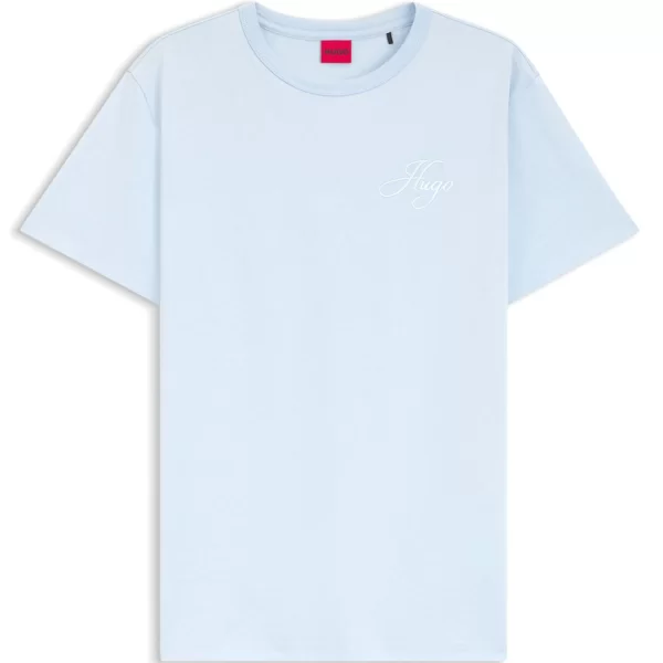 HUGO HUGO T-SHIRT DAMACIA_7 LOGO ΣΙΕΛ