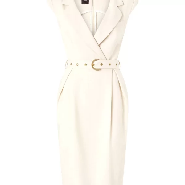 PINKO ΦΟΡΕΜΑ AMADINE DRESS ΚΡΕΜ - ΜΠΕΖ