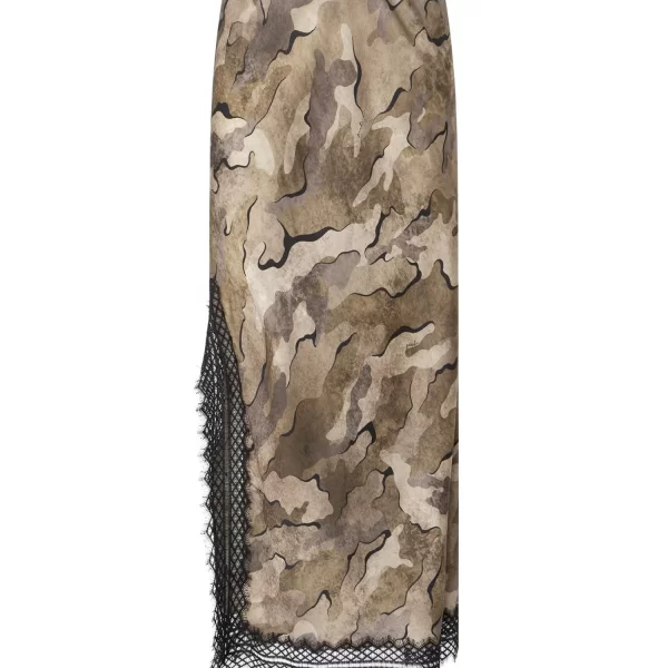 PINKO PINKO ΦΟΡΕΜΑ EXALTACION SKIRT ΜΟΤΙΒΟ ΠΑΡΑΛΛΑΓΗΣ ΚΑΙ ΔΑΝΤΕΛΑ