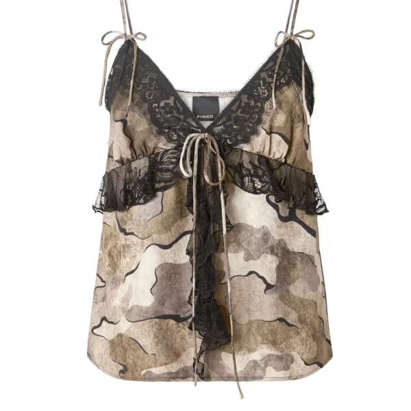 PINKO PINKO ΤΟΠ RISERVA TOP ΜΟΤΙΒΟ ΠΑΡΑΛΛΑΓΗΣ ΚΑΙ ΔΑΝΤΕΛΑ