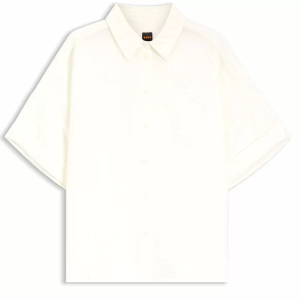 BOSS CASUAL ΠΟΥΚΑΜΙΣΟ ΛΙΝΟ C_BISENAS ΕΚΡΟΥ