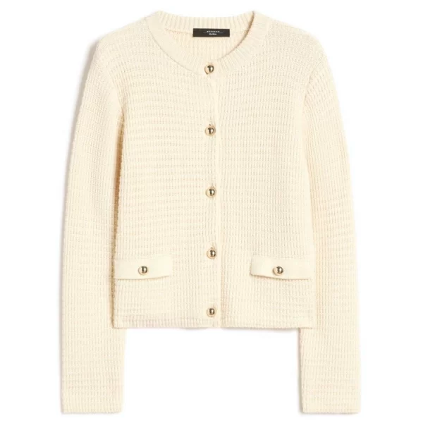 MAX MARA WEEKEND ΖΑΚΕΤΑ ΠΛΕΚΤΟ WKDVODKA CROPPED ΜΠΕΖ