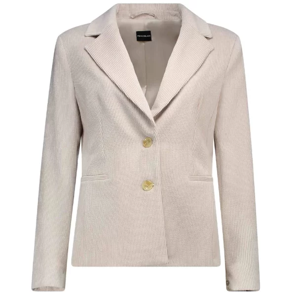 PENNYBLACK Pennyblack γυναικείο σακάκι μονόχρωμο κοτλέ - 2421046113 Λευκό